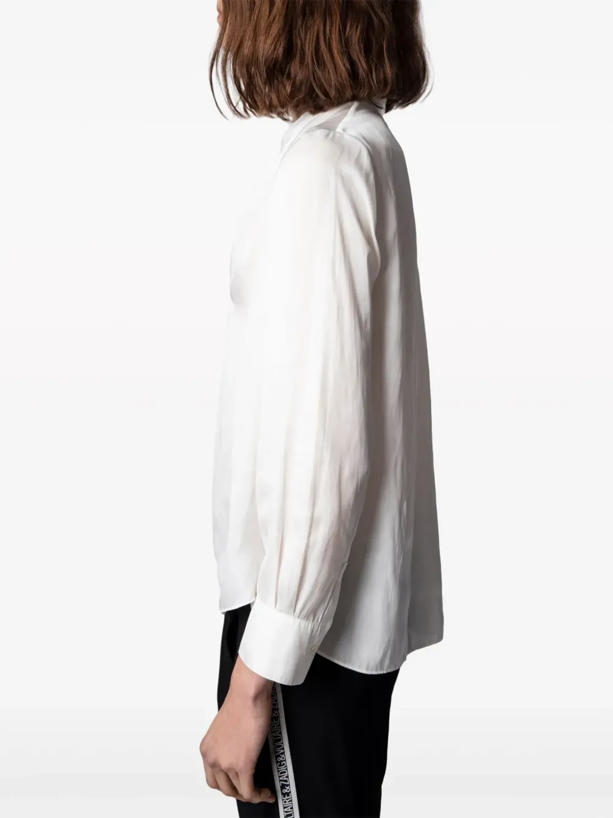 Zadig&Voltaire gathered-detail satin-weave blouse - White - 画像4