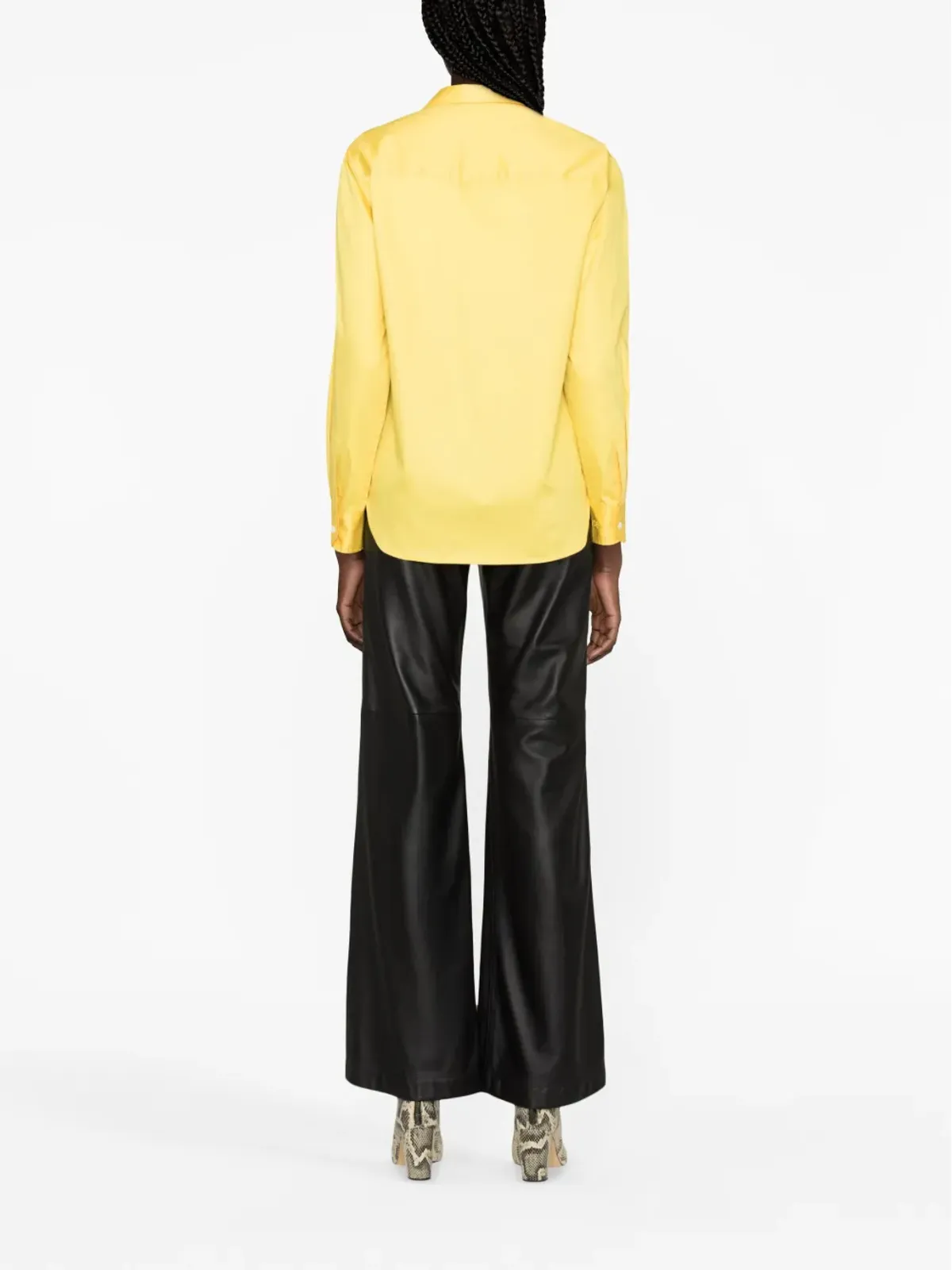 Zadig&Voltaire Taskiz slogan-embroidered cotton shirt - Yellow - 画像3