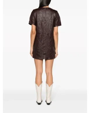 Zadig&Voltaire リディ 皺加工レザー ミニドレス - サムネイル4