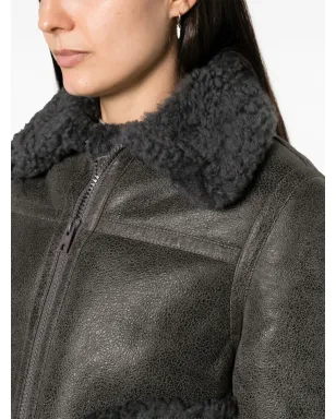 Zadig&Voltaire Kade シアーリングトリム レザー ジャケット - サムネイル5