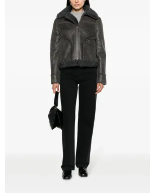 Zadig&Voltaire Kade シアーリングトリム レザー ジャケット - サムネイル2