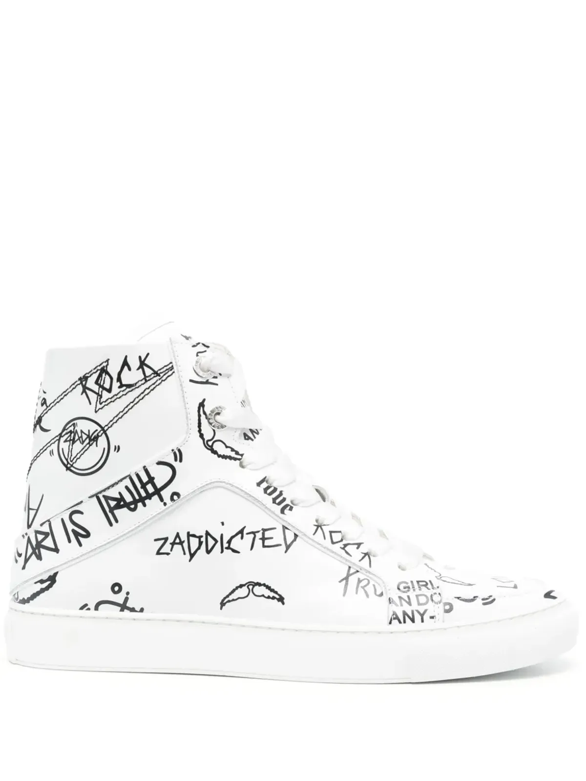 Zadig&Voltaire ハイフラッシュ ハイトップ レザースニーカー - 画像1
