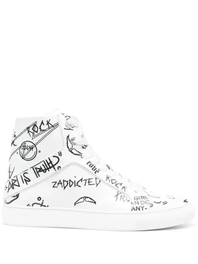 Zadig&Voltaire Zadig&Voltaire ハイフラッシュ ハイトップ レザースニーカーの商品画像