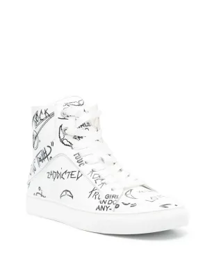 Zadig&Voltaire ハイフラッシュ ハイトップ レザースニーカー - サムネイル2