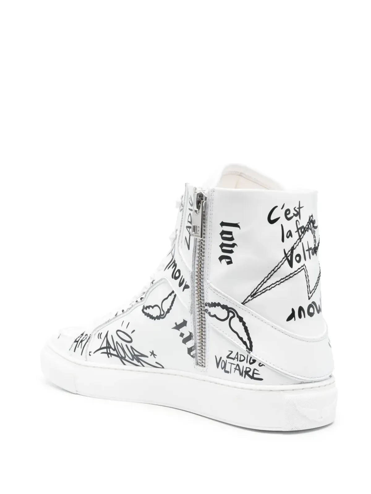 Zadig&Voltaire ハイフラッシュ ハイトップ レザースニーカー - 画像3