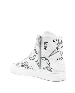 Zadig&Voltaire ハイフラッシュ ハイトップ レザースニーカー - サムネイル3