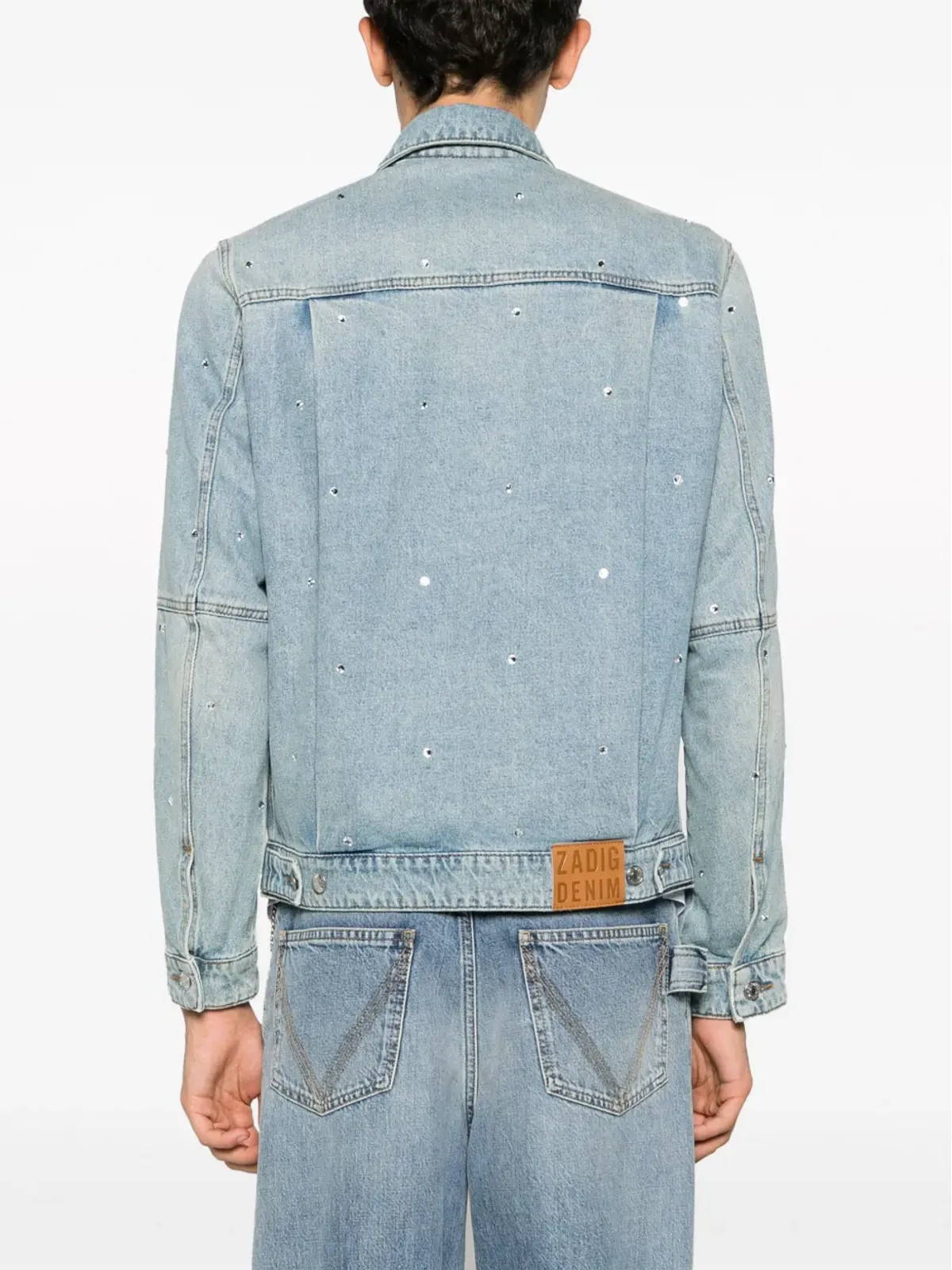 Zadig&Voltaire カシー スプレッドカラー クリスタル デニムジャケット - 画像5