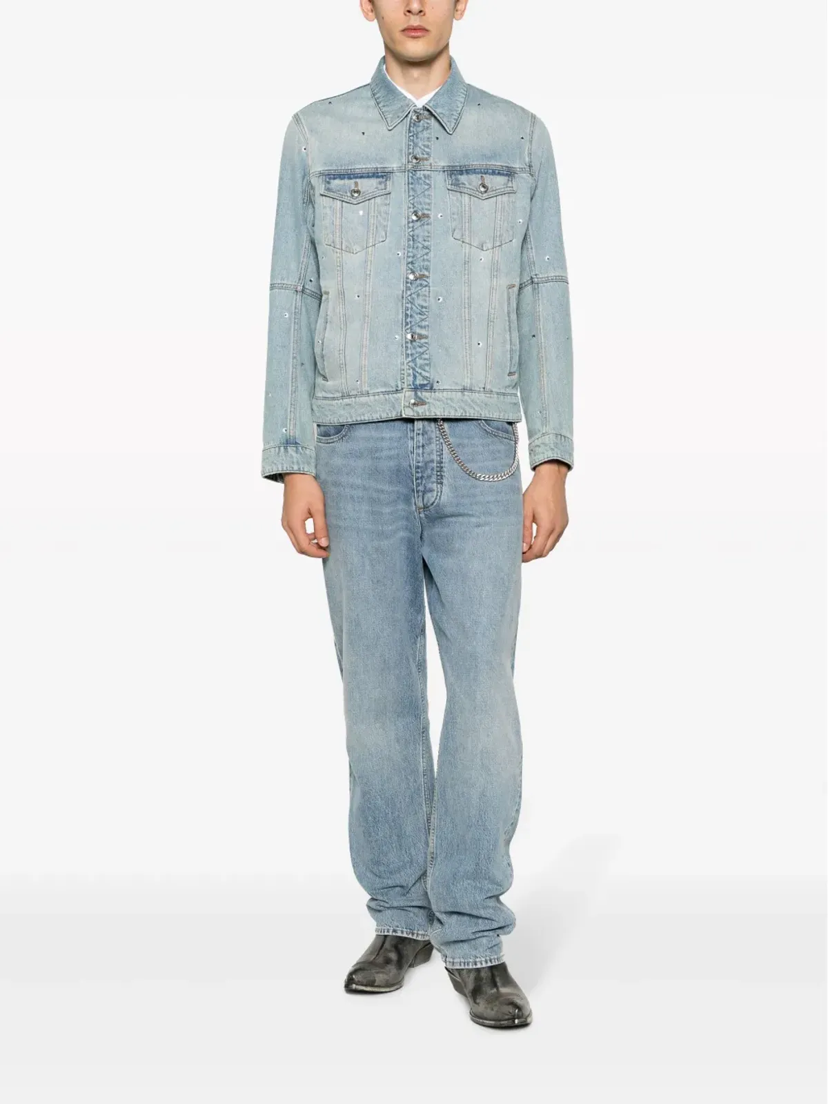 Zadig&Voltaire カシー スプレッドカラー クリスタル デニムジャケット - 画像2