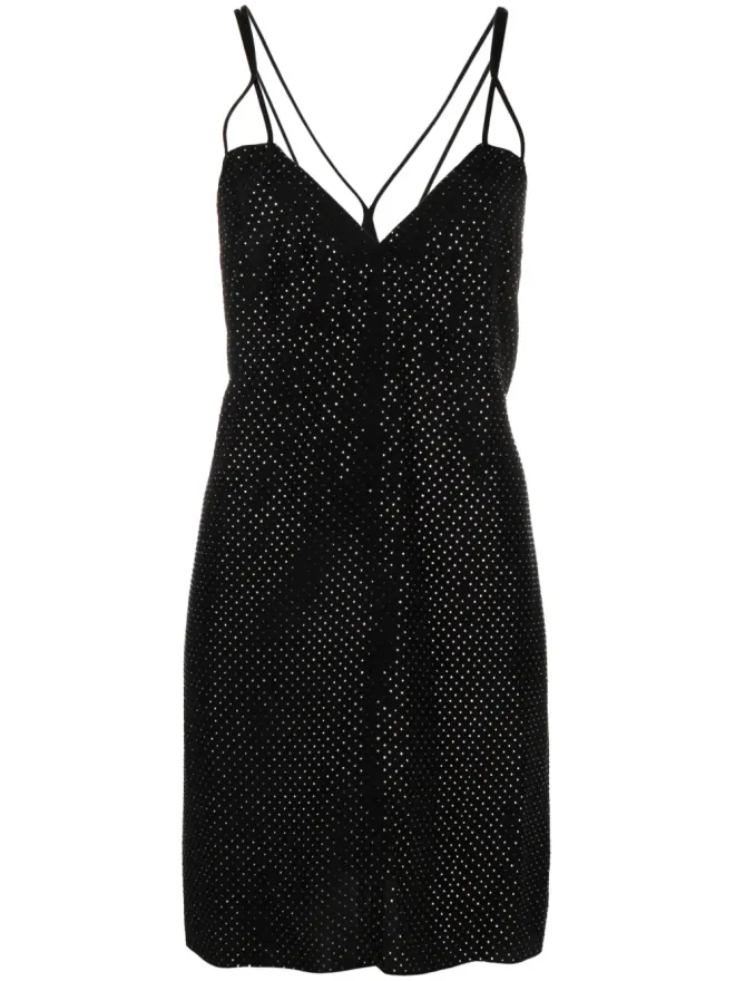 Zadig&Voltaire Zadig&Voltaire ロハナ ラインストーン付きシルクミニドレス（ブラック）の商品画像
