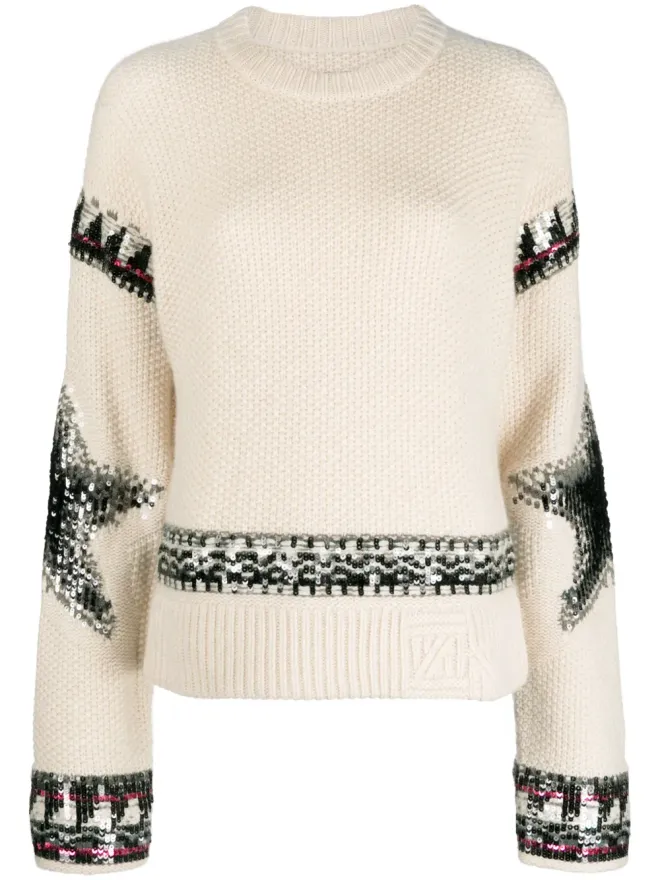 Zadig&Voltaire Zadig&Voltaire スパンコール装飾カシミヤジャンパーの商品画像