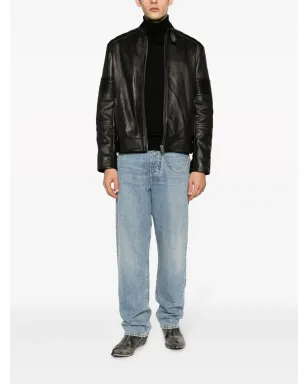 Zadig&Voltaire スリムフィット ジップアップ レザーバイカージャケット - サムネイル2