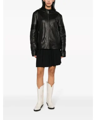 Zadig&Voltaire スリムフィット ジップアップ レザーバイカージャケット - サムネイル3