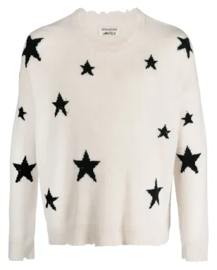 Zadig&Voltaire スター柄インターシャ ダメージ加工 カシミヤ ジャンパー - サムネイル1