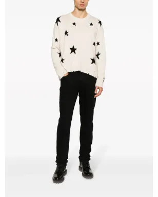Zadig&Voltaire スター柄インターシャ ダメージ加工 カシミヤ ジャンパー - サムネイル2