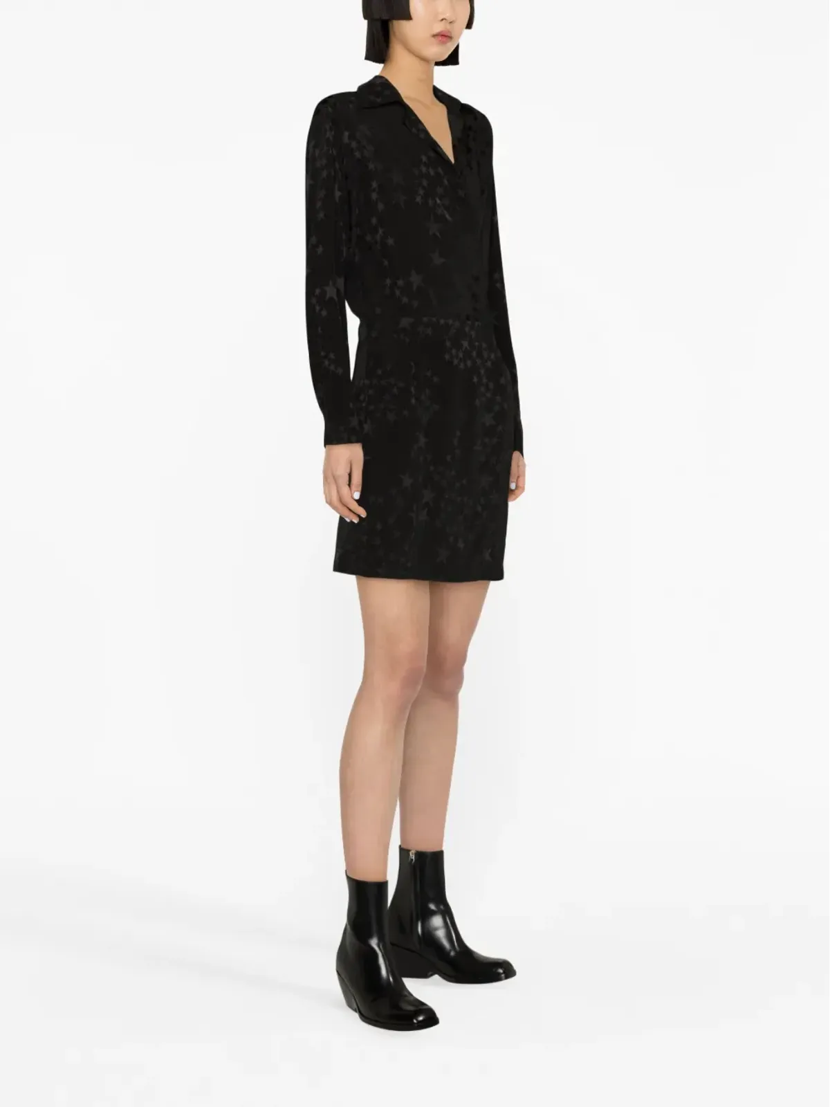 Zadig&Voltaire 星柄シルクジャカード ミニドレス - ブラック - 画像3