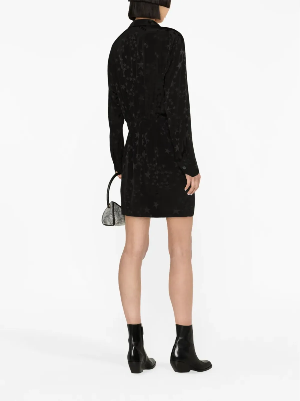 Zadig&Voltaire 星柄シルクジャカード ミニドレス - ブラック - 画像4