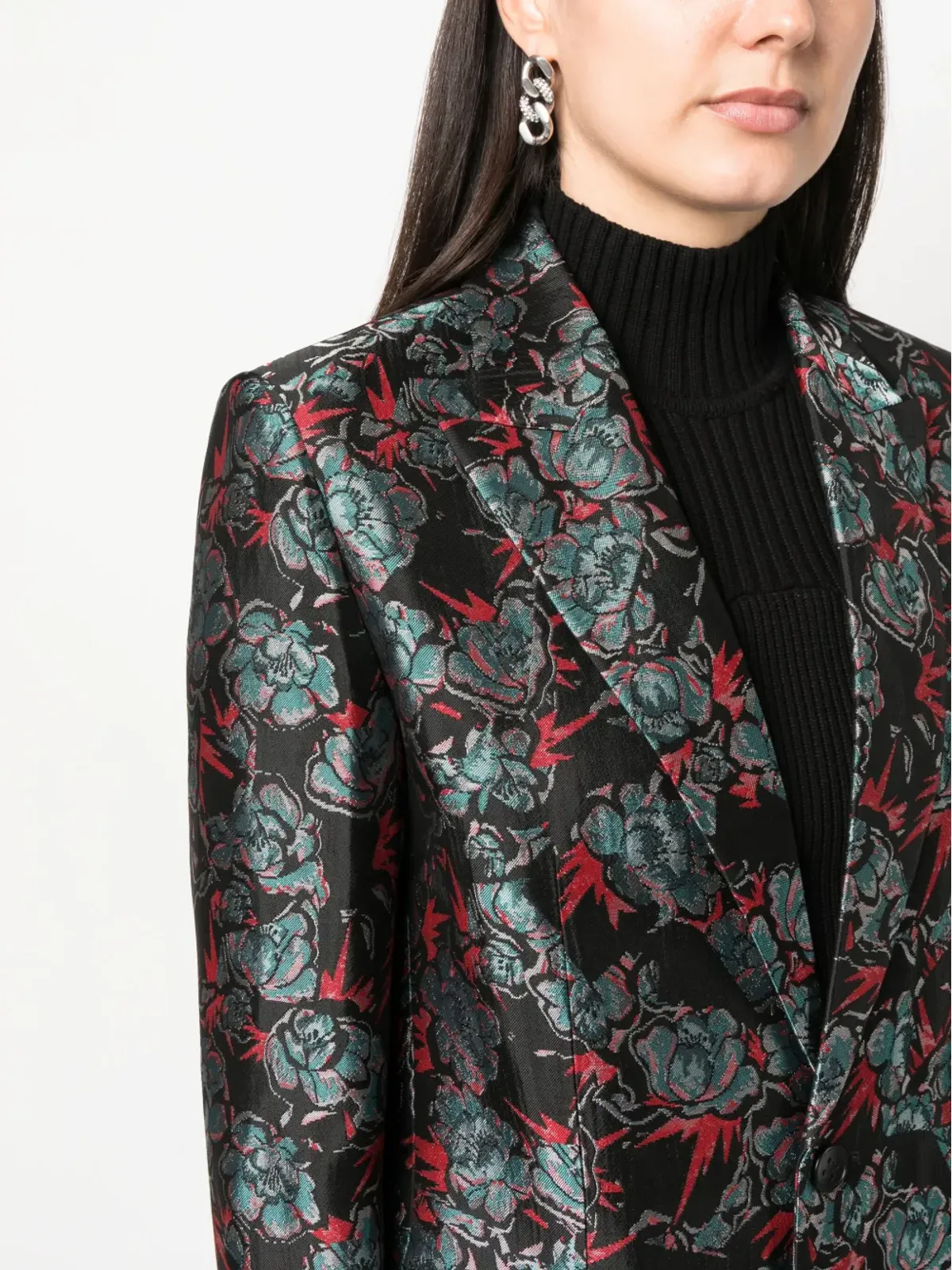Zadig&Voltaire 花柄ジャカードのシングルブレストブレザー - 画像5