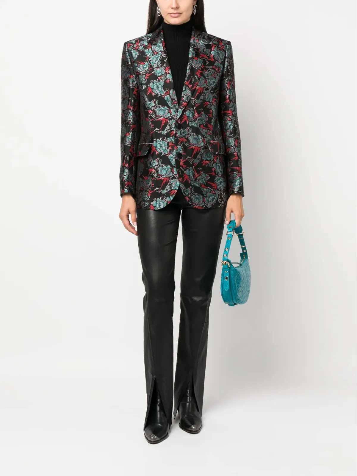 Zadig&Voltaire 花柄ジャカードのシングルブレストブレザー - 画像2