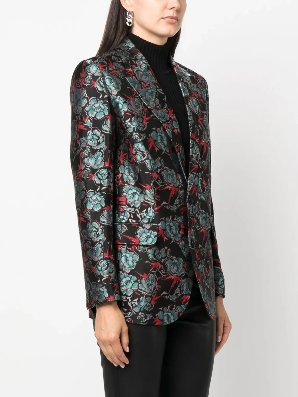 Zadig&Voltaire 花柄ジャカードのシングルブレストブレザー - 画像3