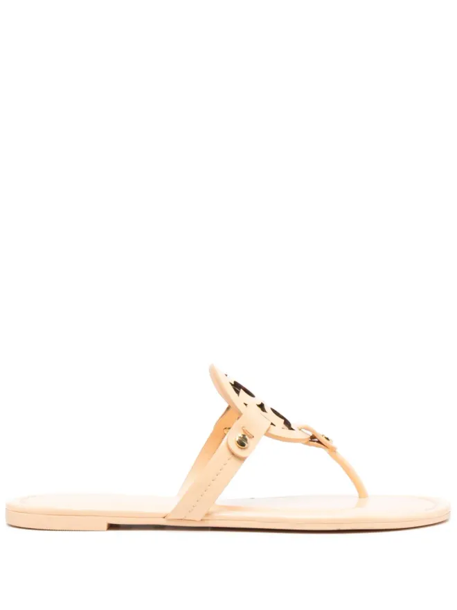 Tory Burch Tory Burch ミラー カットアウト レザー フリップフロップの商品画像