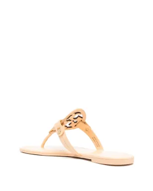 Tory Burch ミラー カットアウト レザー フリップフロップ - サムネイル3
