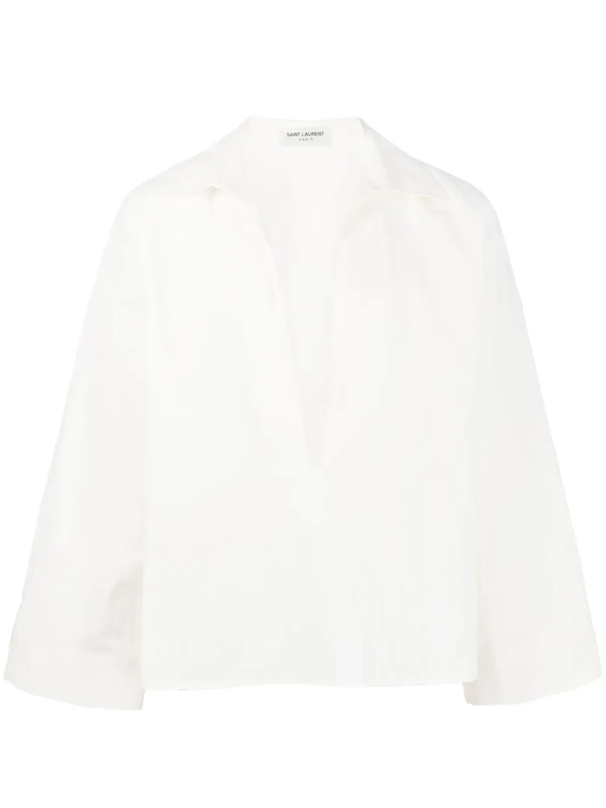 Saint Laurent Vネックリネンシャツ - 画像1