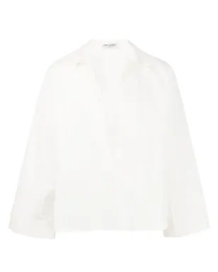 Saint Laurent Vネックリネンシャツ - サムネイル1