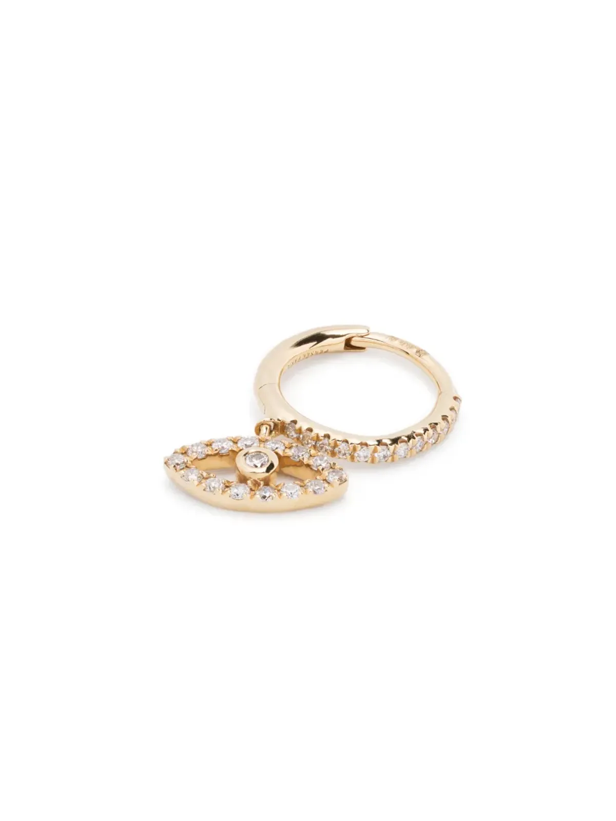 Persée 18K イエローゴールド イービルアイ ダイヤモンド イヤリング - 画像3