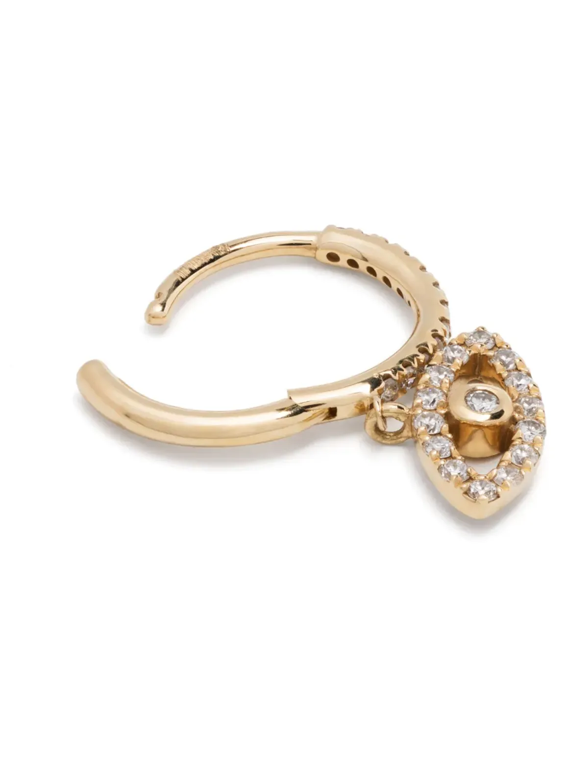 Persée 18K イエローゴールド イービルアイ ダイヤモンド イヤリング - 画像4