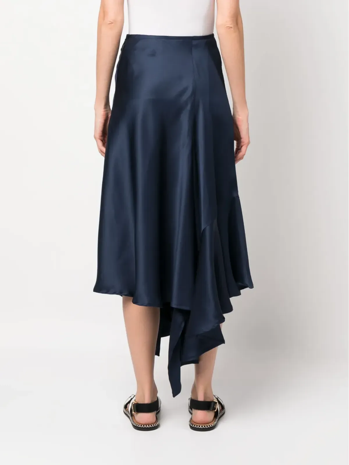 Colville アシンメトリックヘム シルクスカート - 画像4