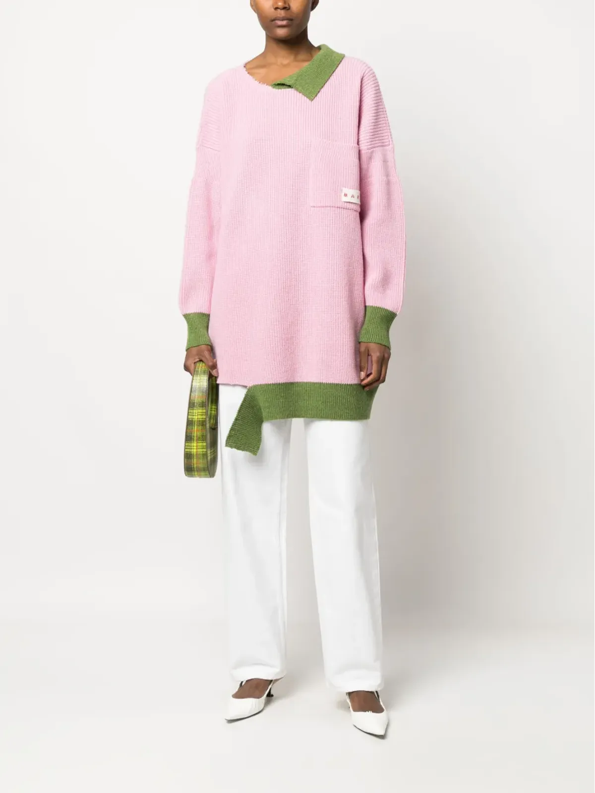 Marni シェトランド アシンメトリック ジャンパー - 画像2
