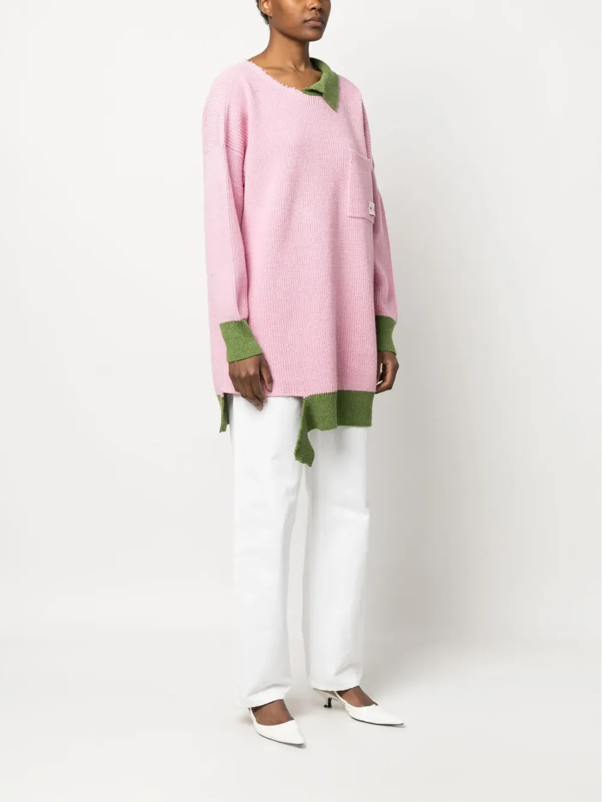 Marni シェトランド アシンメトリック ジャンパー - 画像3