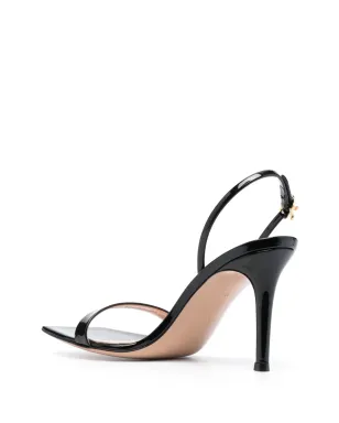 Gianvito Rossi 85mm Ribbon Stiletto レザーサンダル（ブラック） - サムネイル3