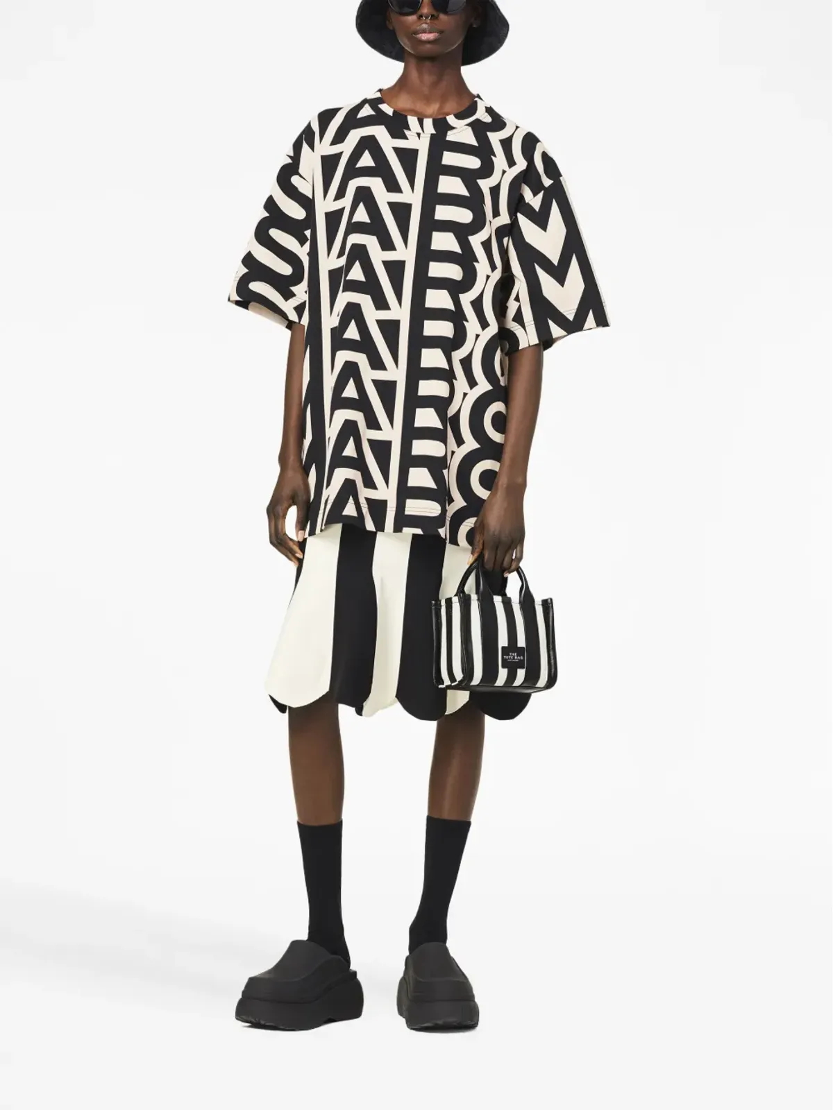 Marc Jacobs ストライプミニトートバッグ - 画像3
