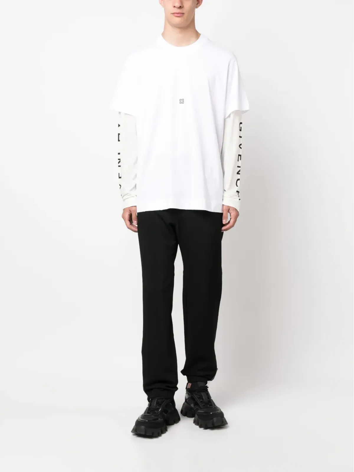 Givenchy ロゴプリント レイヤード Tシャツ - 画像2
