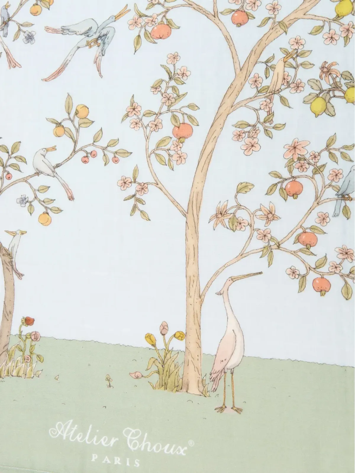 Atelier Choux グラフィックプリント オーガニックコットン carré - ブルー - 画像4