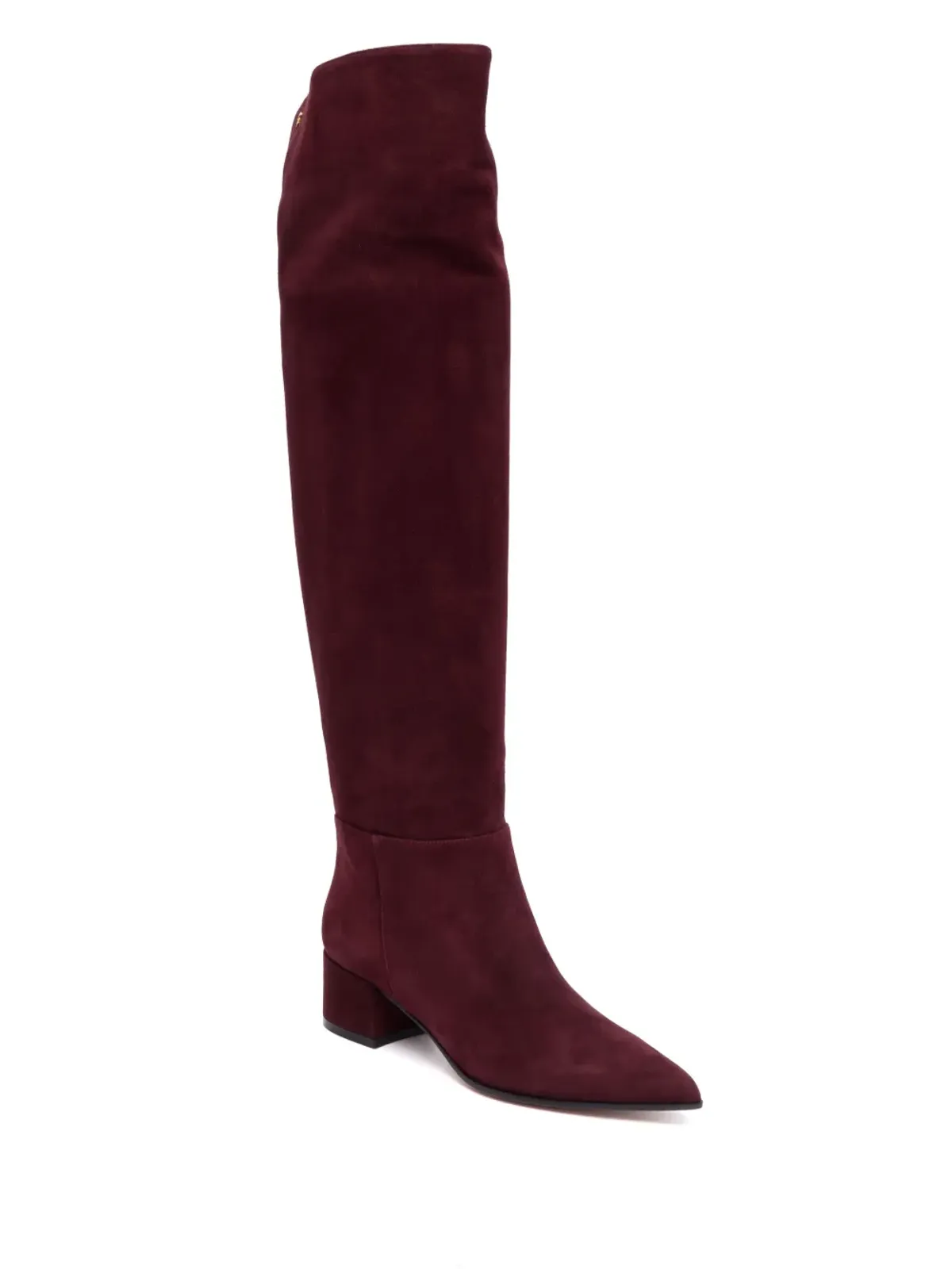 Gianvito Rossi スエードのニー丈ブーツ レッド - 画像2