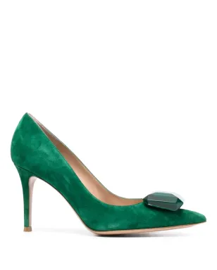 Gianvito Rossi Jaipur gemstone pumps - グリーン - サムネイル1