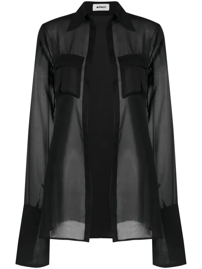 Mônot Mônot Georgette 半透けシャツの商品画像
