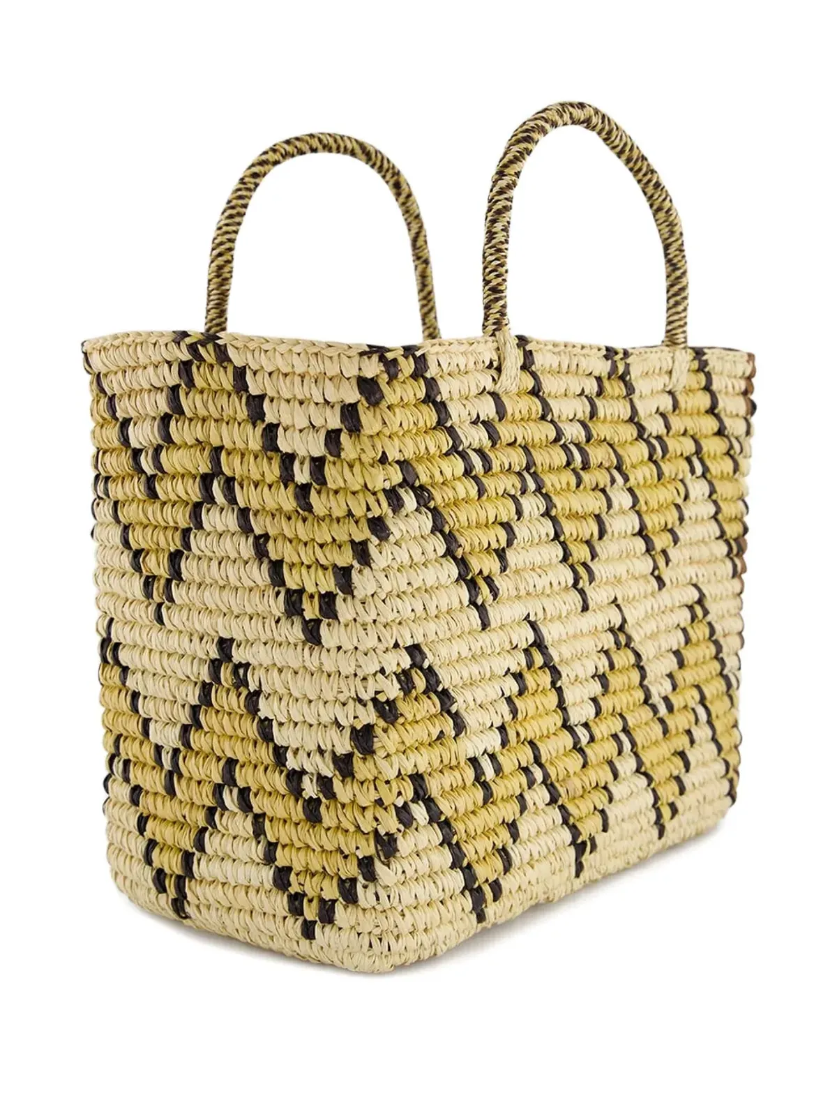 Sensi Studio Split Personality canasta straw tote bag - 画像2