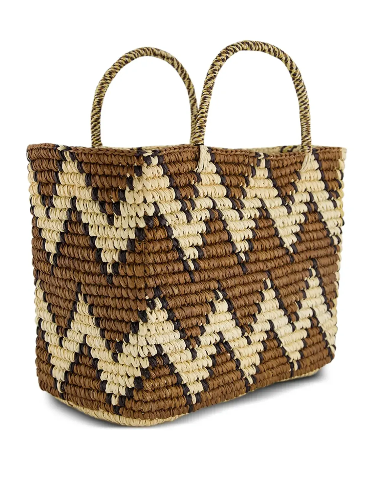 Sensi Studio Split Personality canasta straw tote bag - 画像3
