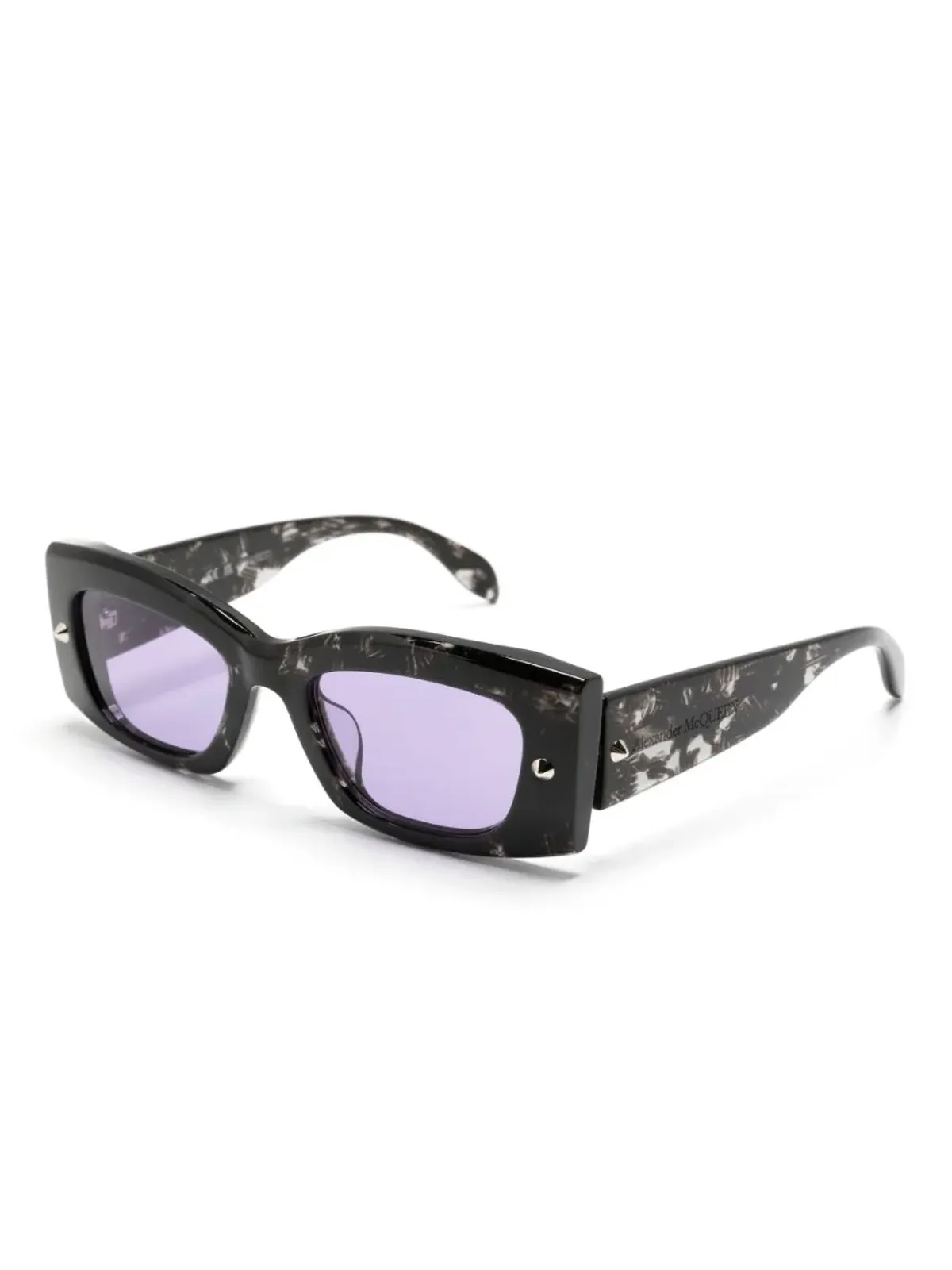 Alexander McQueen Eyewear スパイクスタッズ レクタンギュラーフレーム サングラス - 画像2