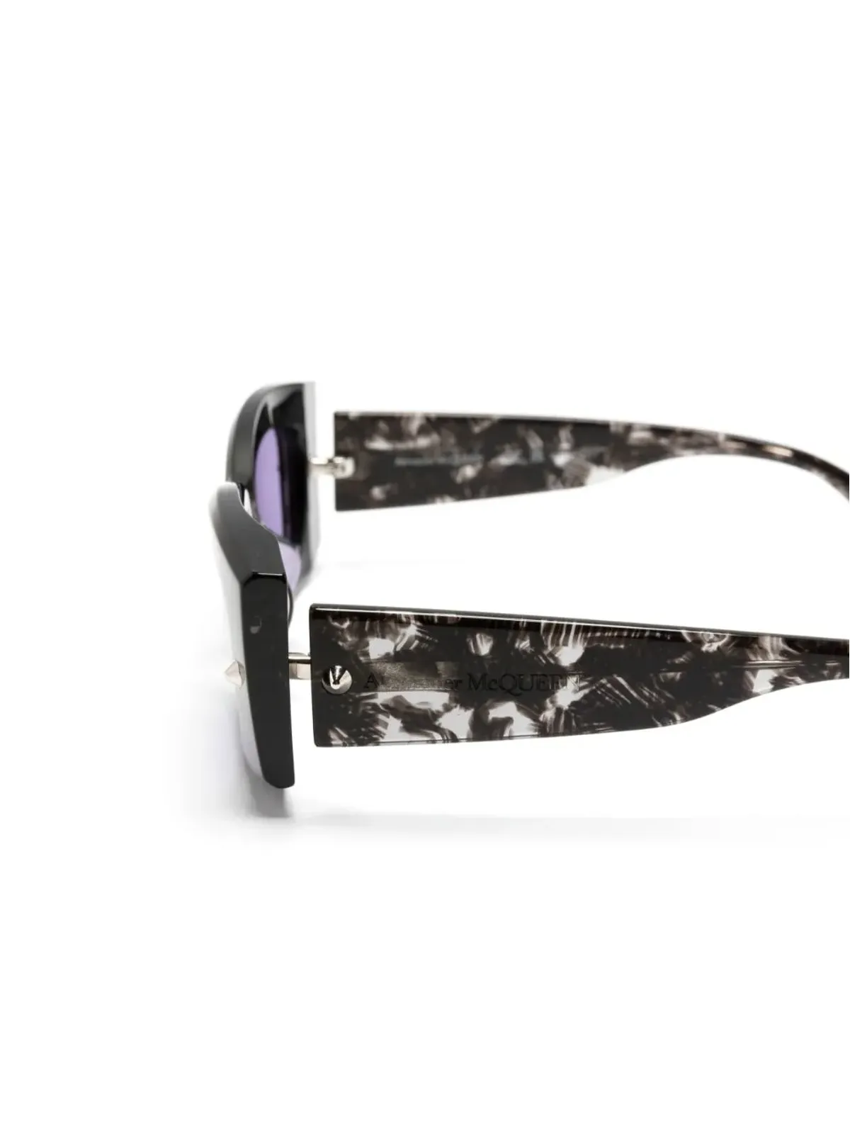 Alexander McQueen Eyewear スパイクスタッズ レクタンギュラーフレーム サングラス - 画像3