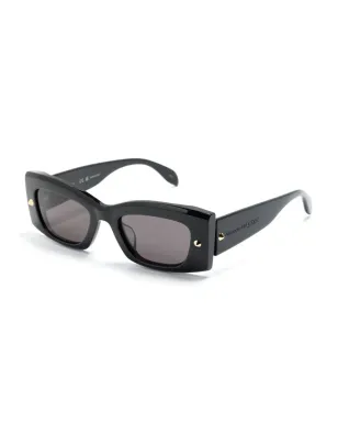 Alexander McQueen Eyewear スパイクスタッズ レクタングルフレーム サングラス ブラック - サムネイル2