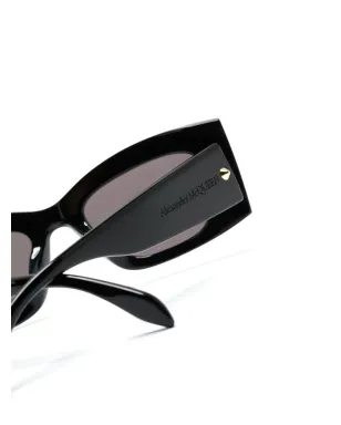 Alexander McQueen Eyewear スパイクスタッズ レクタングルフレーム サングラス ブラック - サムネイル3