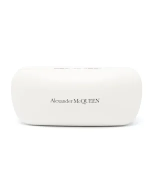 Alexander McQueen Eyewear スパイクスタッズ レクタングルフレーム サングラス ブラック - サムネイル4