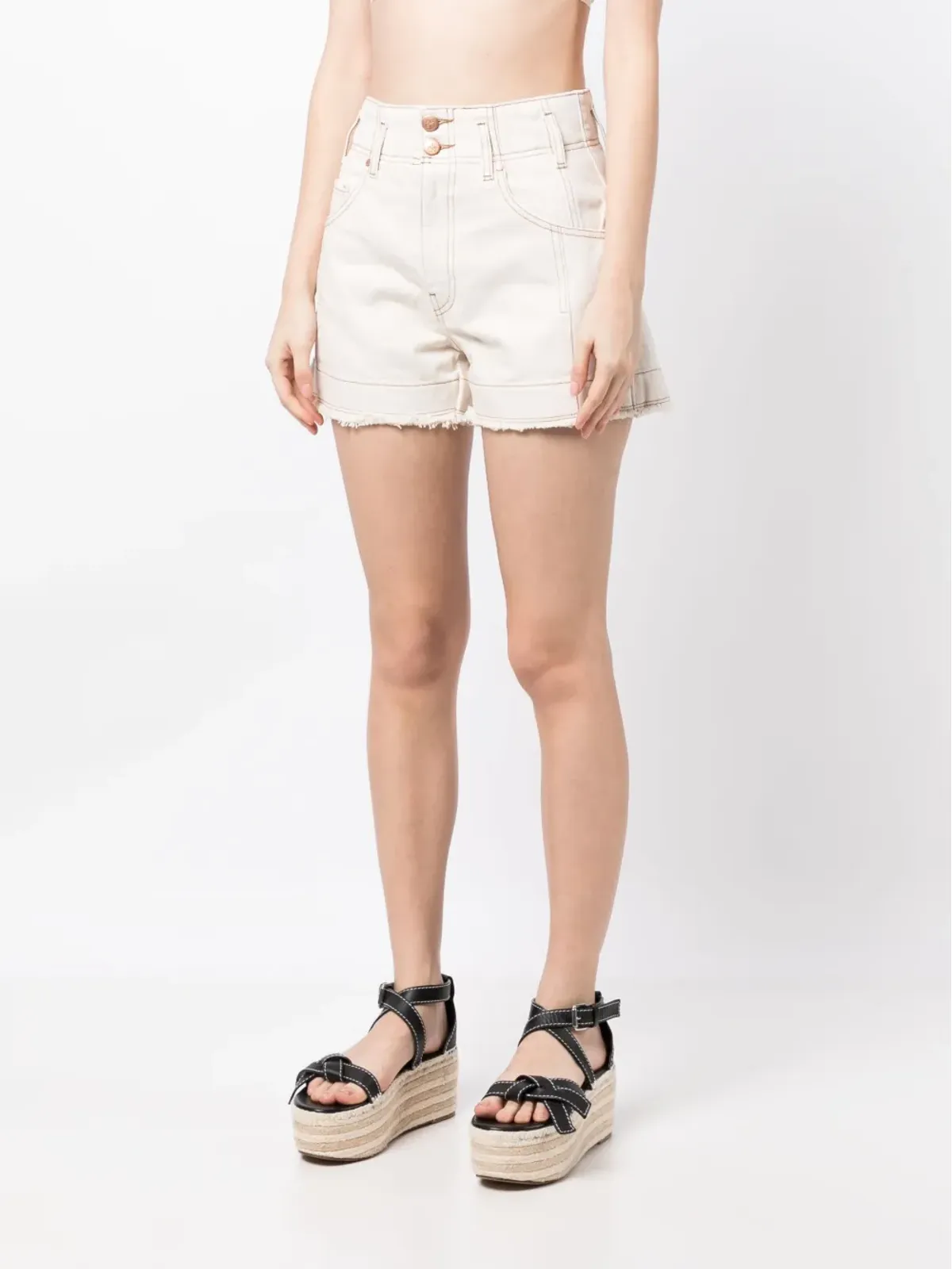 Ulla Johnson ワイドレッグハイウエストショーツ - 画像3