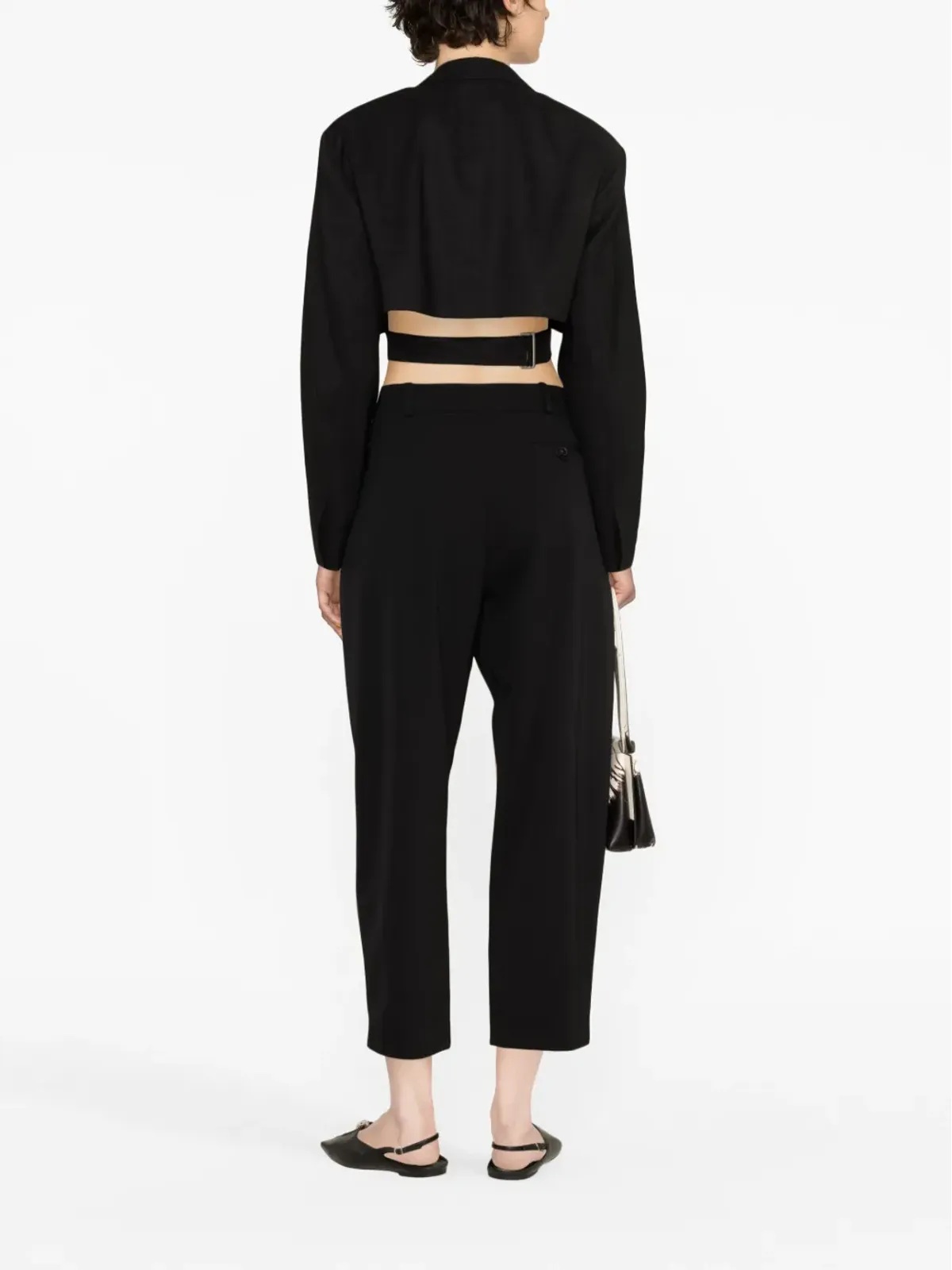 Stella McCartney テーパードレッグ クロップド ウールパンツ - 画像3