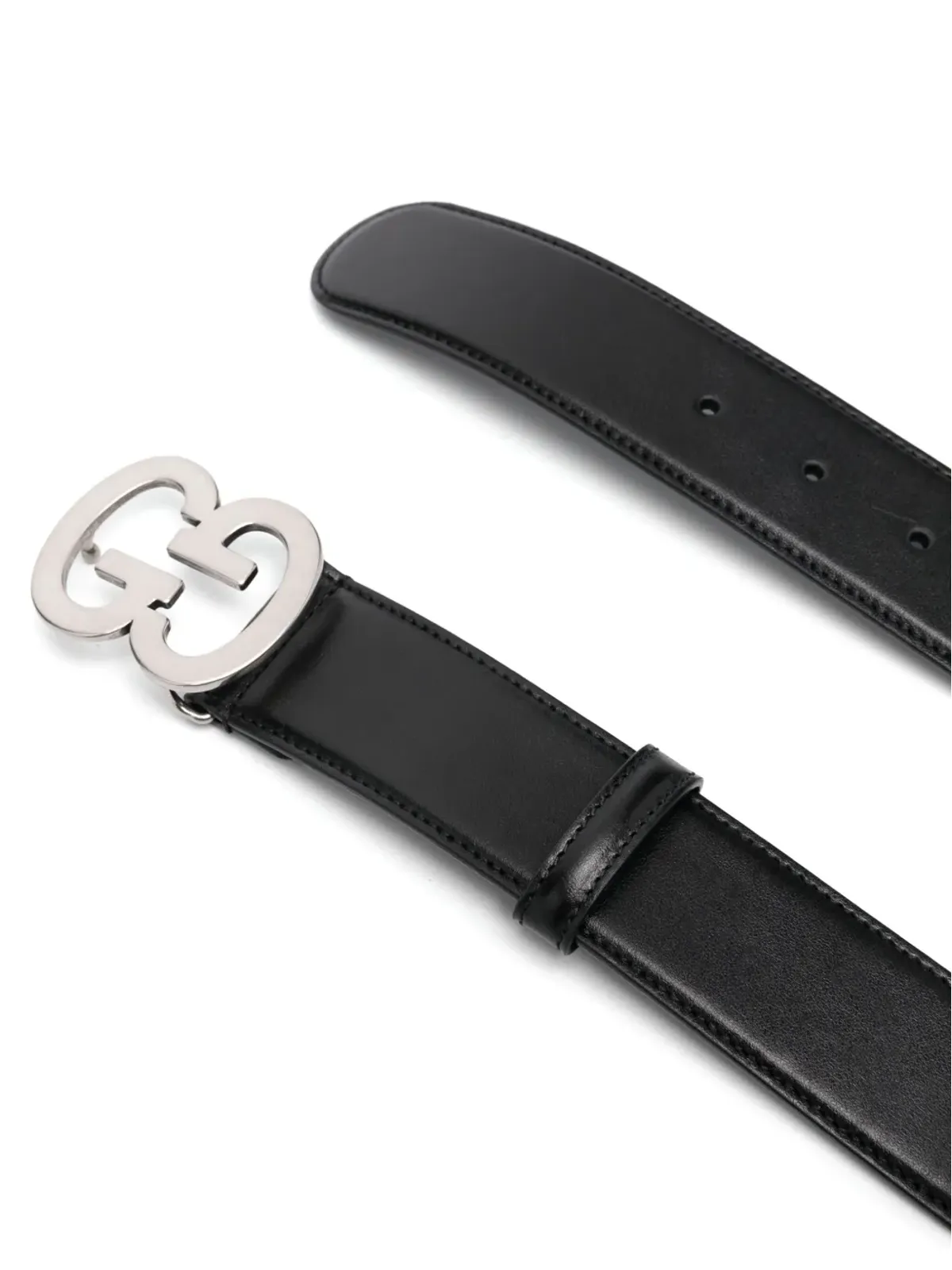 Gucci ロゴバックル レザーベルト - ブラック - 画像2