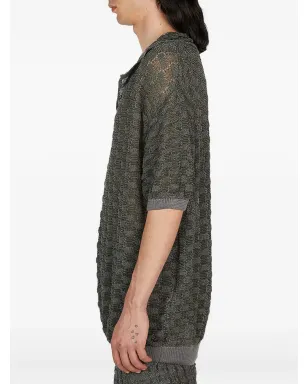 Isa Boulder グリッドニットTシャツ - サムネイル3